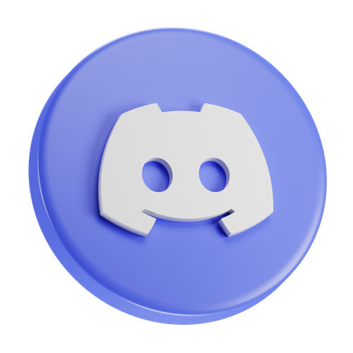 Discord Brand Logo in a 3D image