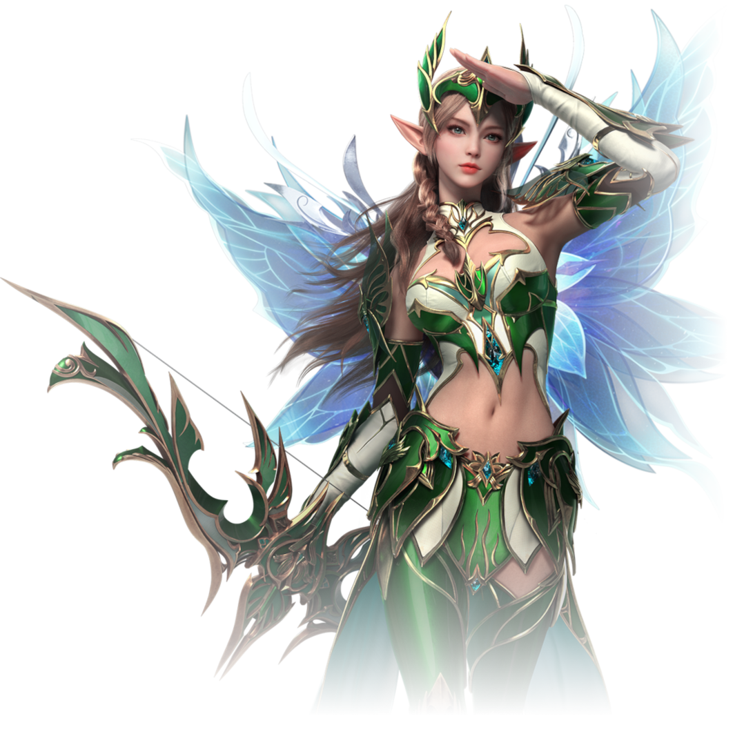 Elf character from game Mu Online